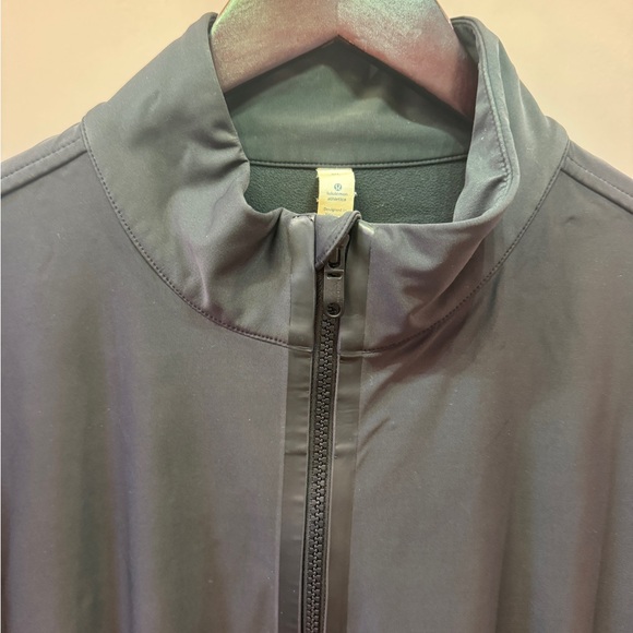 Men's Lululemon spring black full zip nylon warm lined Windbreaker Jacket sz XL - Picture 5 of 6